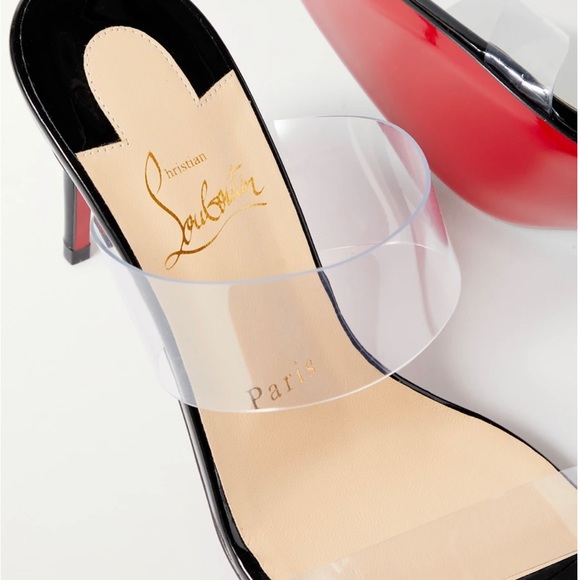 SOLD! New Christian Louboutin Just Nothing 85mm Black Patent sz 42 - Picture 3 of 3